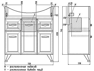 Тумба с раковиной Rush Fiji 75 FIS18175W белая для ванной в интернет-магазине Sanbest