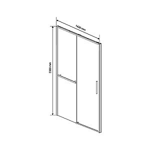 Душевая дверь Vincea Slim Soft VDS-1SS140CLB 140 профиль черный/стекло прозрачное купить в интернет-магазине Sanbest