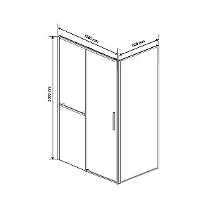 Душевой уголок Vincea Slim Soft VSR-1SS8015CLG 150x80 стекло прозрачное/профиль золото брашированное купить в интернет-магазине Sanbest