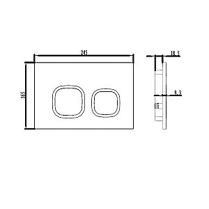 Кнопка для инсталляции IDDIS Unifix UNI40MWi77 купить в интернет-магазине сантехники Sanbest