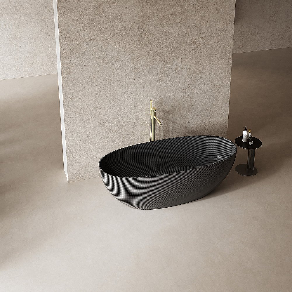 Ванна карбоновая ABBER Karbon AK9001-1.7 170х75 черная купить в интернет-магазине Sanbest