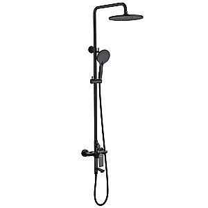 Душевая система ABBER Weiss Kreis AF8016NB черная матовая купить в интернет-магазине сантехники Sanbest