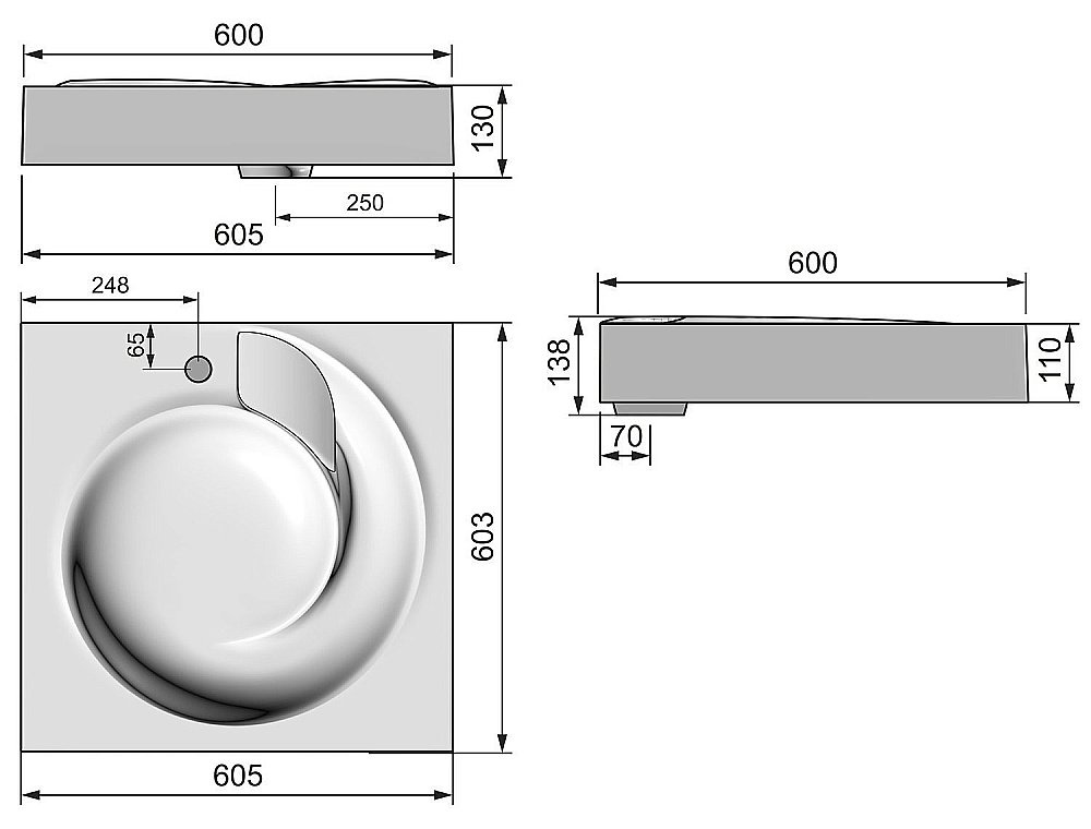Раковина Grossman Neo 2606001 купить в интернет-магазине Sanbest