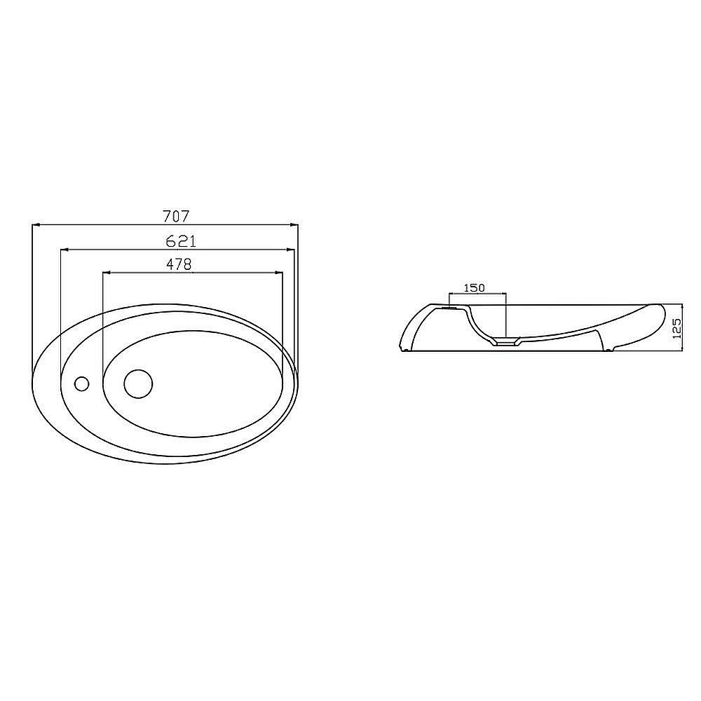 Раковина Gural Vit ARYA AR25MUL01 купить в интернет-магазине Sanbest