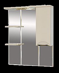 Зеркало со шкафом Misty Жасмин 74 бежевая эмаль правое купить в интернет-магазине сантехники Sanbest