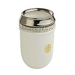 Стакан Migliore Dubai 28454 белая керамика/платина-swarovski купить в интернет-магазине сантехники Sanbest