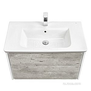 Тумба с раковиной Roca Ronda ZRU9303004 80 белый матовый/бетон для ванной в интернет-магазине Sanbest