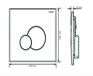Кнопка для инсталляции Taliente Globe 31184410 белая купить в интернет-магазине сантехники Sanbest