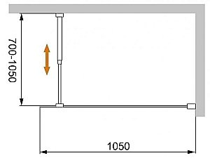 Душевое ограждение Cezares LIBERTA L-1 105x195 купить в интернет-магазине Sanbest