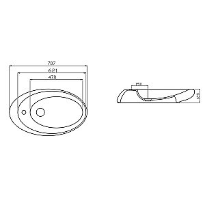 Раковина Gural Vit ARYA AR25MUL01 купить в интернет-магазине Sanbest
