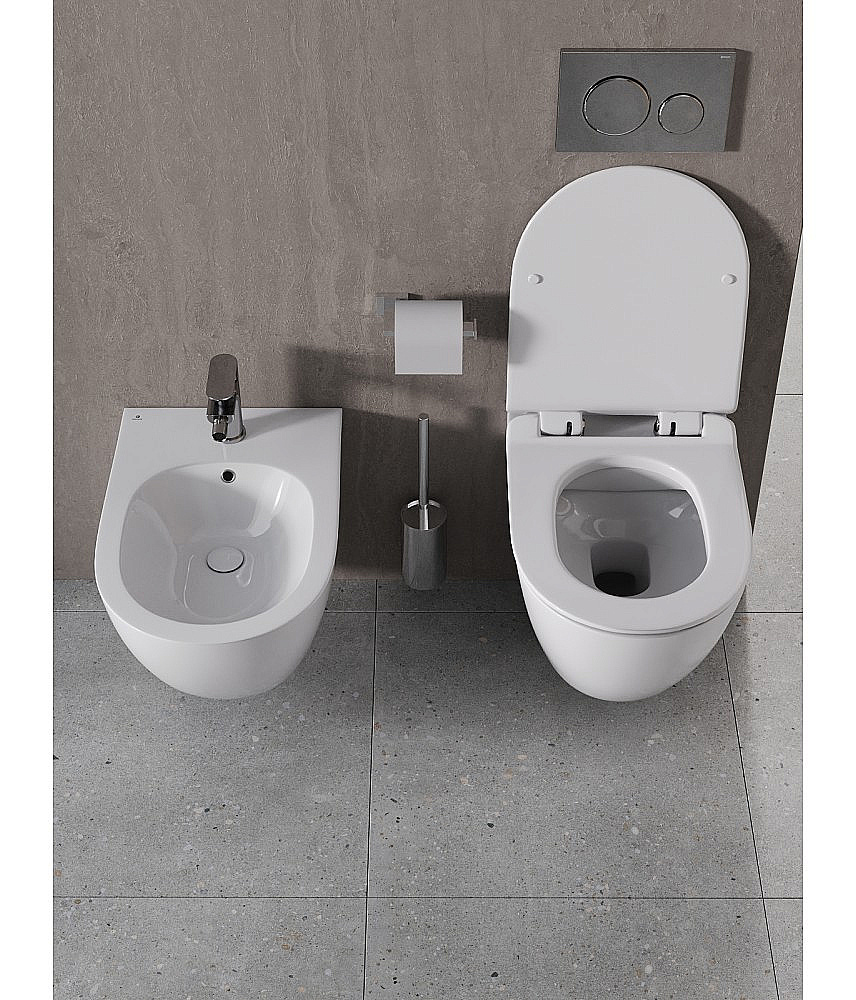 Биде подвесное Agger AT03310 белое купить в интернет-магазине Sanbest