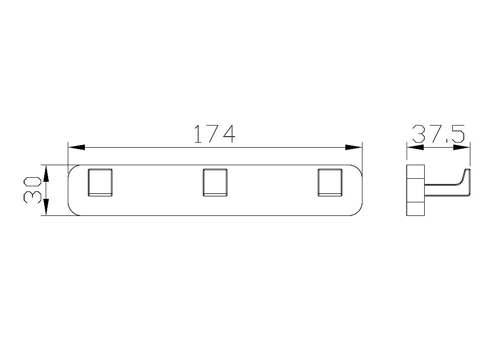 Крючок WONZON & WOGHAND WW-9535 хром купить в интернет-магазине сантехники Sanbest