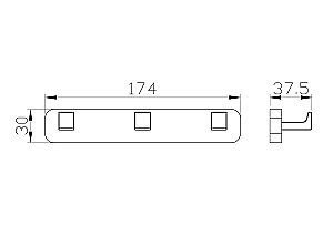 Крючок WONZON & WOGHAND WW-9535 хром купить в интернет-магазине сантехники Sanbest