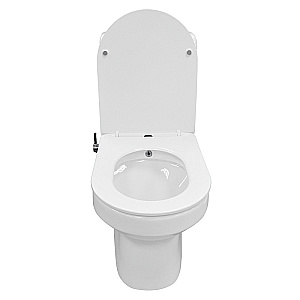 Унитаз моноблок с функцией биде Azario Brusco AZ-1085B белый, безободковый, с крышкой микролифт купить в интернет-магазине Sanbest