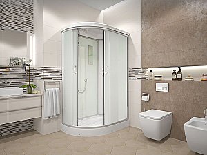 Душевая кабина Alex Baitler 120х80 ER3512 стекло матовое/профиль хром купить в интернет-магазине Sanbest