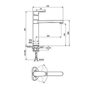 Смеситель для кухни Ideal Standard Cerafine О BC501AA купить в интернет-магазине сантехники Sanbest