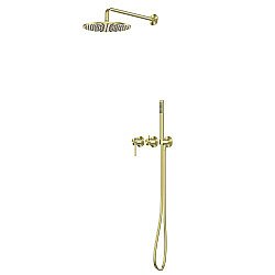 Душевая система Abber Wasser Kreis 316 AF8118BG брашированное золото купить в интернет-магазине сантехники Sanbest
