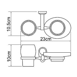 Держатель со стаканом и мыльницей WasserKRAFT Main K-9226 купить в интернет-магазине сантехники Sanbest
