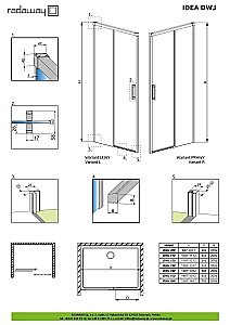Душевая дверь Radaway Idea DWJ 130 купить в интернет-магазине Sanbest