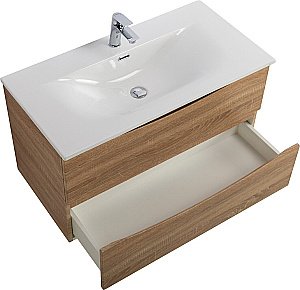 Тумба с раковиной BelBagno MARINO-CER-N-900-2C-SO-WO-P Rovere Bianco для ванной в интернет-магазине Sanbest