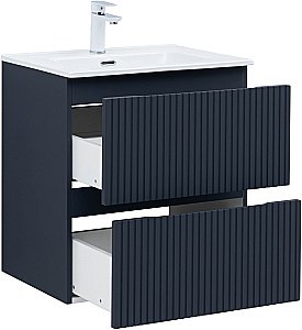 Тумба с раковиной Aquanet Джейн (Flat) 335427/330429 60 маренго для ванной в интернет-магазине Sanbest