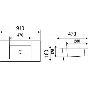 Раковина WeltWasser WW DEILBACH 7506- 90 MT- BL черная матовая купить в интернет-магазине Sanbest