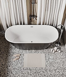 Ванна акриловая Grossman Forta GR-1503MB 170х75 белая, черная матовая купить в интернет-магазине Sanbest