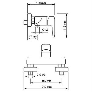 Смеситель для душа WasserKRAFT Vils 5602 купить в интернет-магазине сантехники Sanbest
