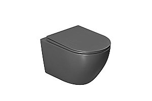 Унитаз подвесной Vincea Globo VT1-14TMA антрацит матовый, с крышкой микролифт, слив-торнадо купить в интернет-магазине Sanbest