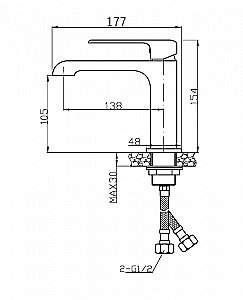 Смеситель для раковины Agger Magic A3002100 хром купить в интернет-магазине сантехники Sanbest