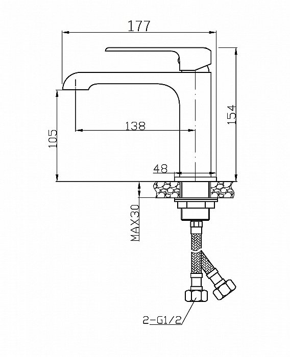 Смеситель для раковины Agger Magic A3002100 хром купить в интернет-магазине сантехники Sanbest
