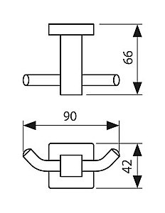 Крючок Kaiser KH-2302 хром купить в интернет-магазине сантехники Sanbest
