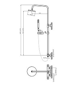 Душевая система Agger Slim A2291200 хром купить в интернет-магазине сантехники Sanbest