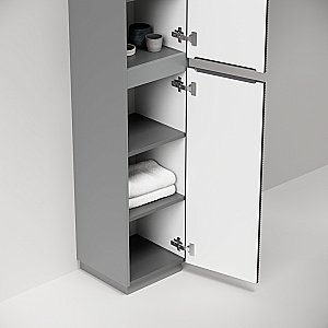 Шкаф-пенал напольный Sancos Folk Floor PFL35FGS Grey soft для ванной в интернет-магазине сантехники Sanbest