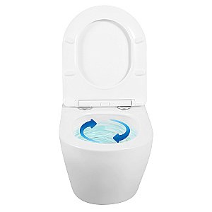 Унитаз подвесной Loranto ESTER 4551+87265 с инсталляцией, безободковый, смыв торнадо, с сиденьем микролифт, белый купить в интернет-магазине Sanbest