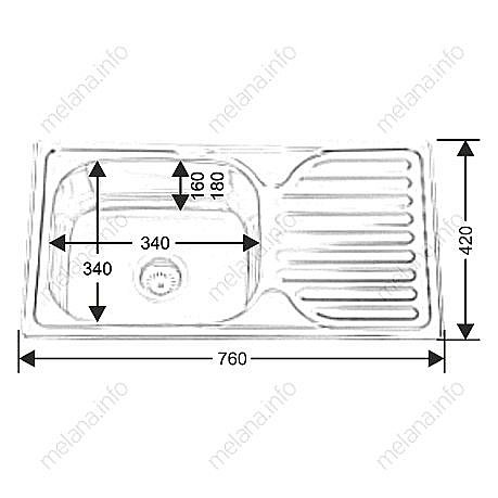 Мойка кухонная с сифоном Melana 221 t (*10) купить в интернет-магазине сантехники Sanbest