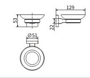 Мыльница CeramaLux Quadro 61904 хром купить в интернет-магазине сантехники Sanbest