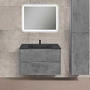 Тумба с раковиной Vincea PAOLA VMC-2P800BT + VCB-2VP800B 80 бетон для ванной в интернет-магазине Sanbest