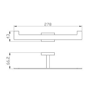 Двойной держатель для туалетной бумаги с полкой WONZON & WOGHAND FLAT, Хром (WW-9746) купить в интернет-магазине сантехники Sanbest