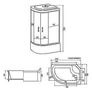 Душевая кабина Erlit Comfrot ER3512TP 120х80 купить в интернет-магазине Sanbest