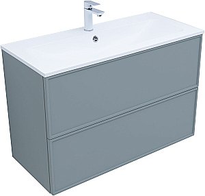 Тумба с раковиной Aquanet Арт 313277 100 мисти грин для ванной в интернет-магазине Sanbest