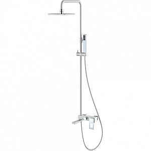 Душевая система Boheme Q 148-WCR белая/ручка хром прямая купить в интернет-магазине сантехники Sanbest