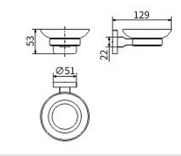 Мыльница CeramaLux Quadro 61904 хром купить в интернет-магазине сантехники Sanbest