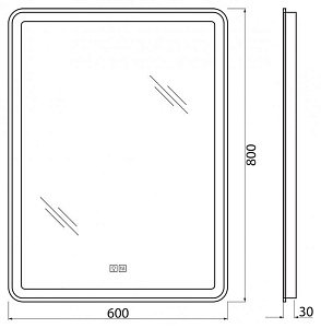 Зеркало BelBagno SPC-MAR-600-800 в ванную от интернет-магазине сантехники Sanbest