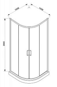 Душевой уголок Bravat DROP BS100.1200A 100х100 стекло прозрачное/профиль хром купить в интернет-магазине Sanbest