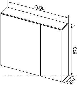 Зеркальный шкаф Aquanet Нью-Йорк 100 орех купить в интернет-магазине сантехники Sanbest