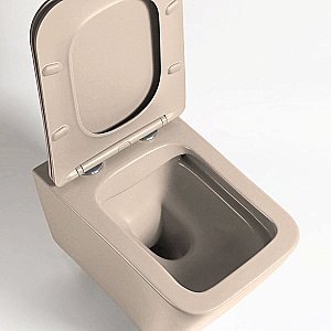 Унитаз Vincea Q-Line VT1-12MC безободковый, с крышкой микролифт, капучино матовый купить в интернет-магазине Sanbest