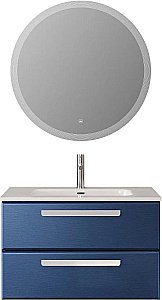 Тумба с раковиной Cezares ECO-CER-N 80 ECO-CER-N-800-2C-SO-SPF-P сапфир для ванной в интернет-магазине Sanbest