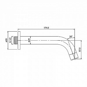 Излив Iddis Optima Home 001SB00i63 купить в интернет-магазине сантехники Sanbest