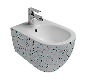 Биде подвесное ISVEA Infinity 10NF41001SV-2L-TRZ белый матовый с декором купить в интернет-магазине Sanbest